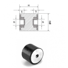 Takoz 20x25 M6 Pullu Çift Burçlu